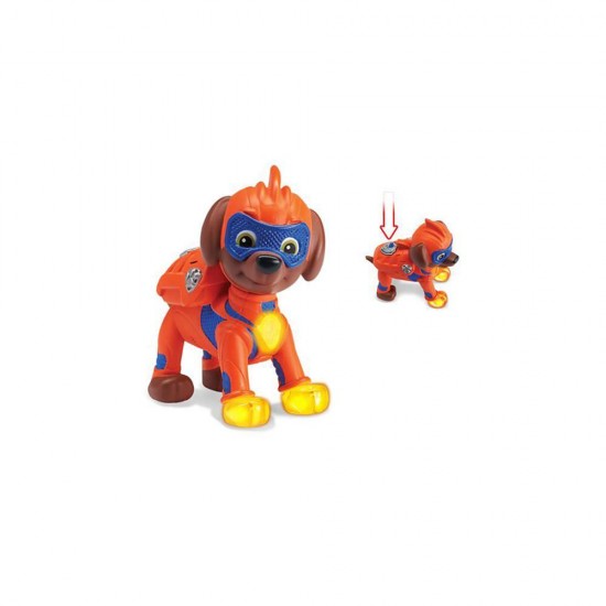 Figurina articulata cu lumini Mighy Pups Zuma Patrula Catelusilor