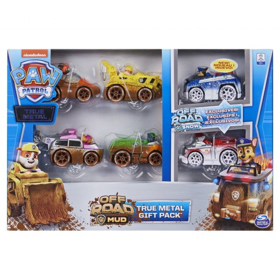 Set 6 masinute metalice Off Road Edition Patrula Catelusilor 