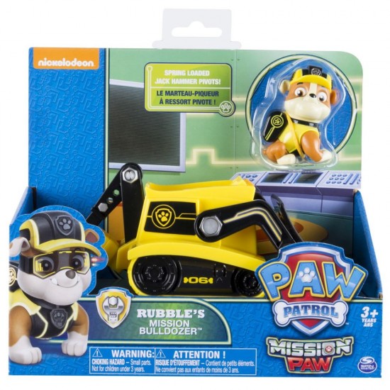 Set excavatorul cu figurina Rubble Patrula Catelusilor 