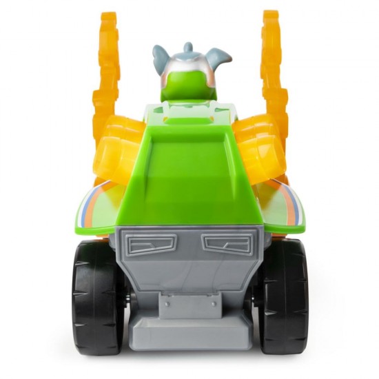 Set figurina Rocky si masina cu lumini si sunete Patrula Catelusilor 