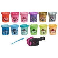 Set 12 slime-uri Play-Doh cu diferite culori si texturi