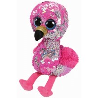 Plus Ty Boos Flamingo roz cu paiete 24 cm