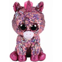 Plus Ty Boos Unicornul roz cu paiete 24 cm