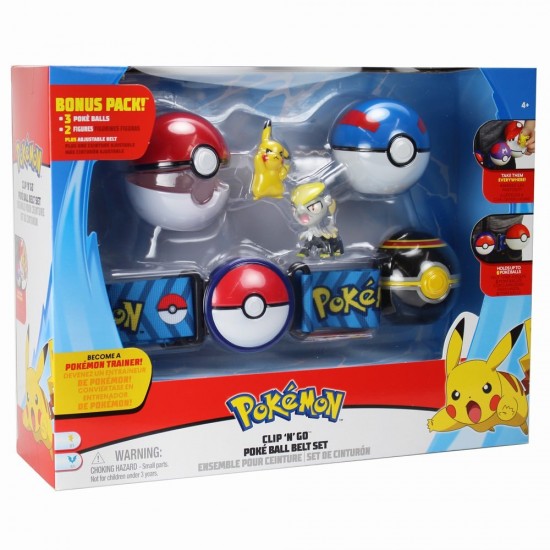 Set curea cu figurine si bile aditionale Pokemon