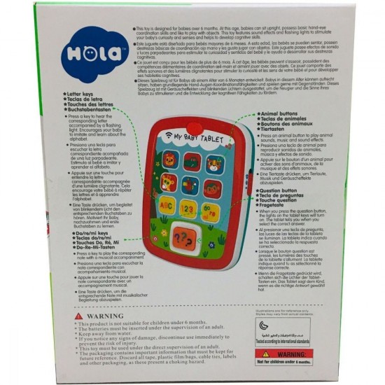 Prima mea tableta cu muzica si lumini Hola Toys
