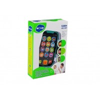 Jucarie smartphone cu muzica si lumini albastru Hola Toys