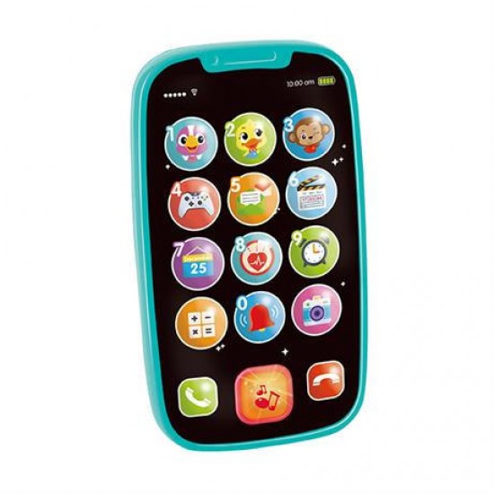 Jucarie smartphone cu muzica si lumini albastru Hola Toys