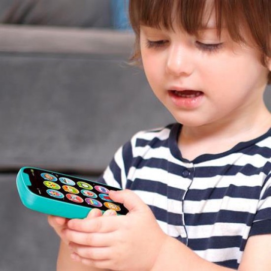 Jucarie smartphone cu muzica si lumini albastru Hola Toys