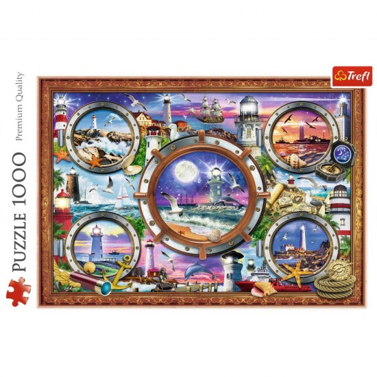 Puzzle Trefl 1000 piese - Faruri pline de culoare