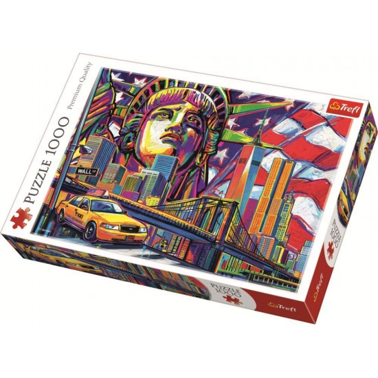 Puzzle Trefl 1000 piese - New York in culori
