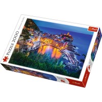 Puzzle Trefl 2000 piese - La apus in Vernazza Italia