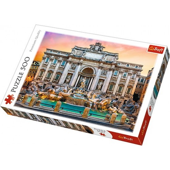 Puzzle Trefl - Fontanna di Trevi Roma 500 piese