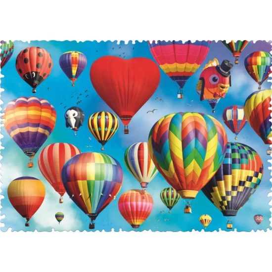 Puzzle Trefl cu piese ciudate - Baloane colorate 600 piese