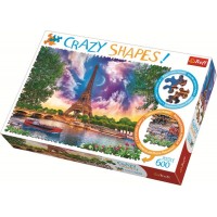 Puzzle Trefl cu piese ciudate - Cer de poveste la Paris 600 piese