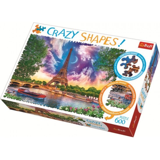 Puzzle Trefl cu piese ciudate - Cer de poveste la Paris 600 piese