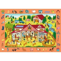 Puzzle Trefl de observatie In vizita la grajduri 70 piese