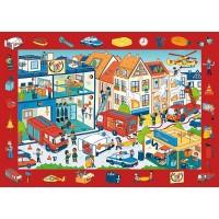 Puzzle Trefl de observatie La pompieri 70 piese