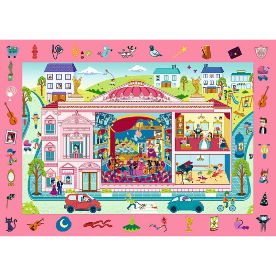 Puzzle Trefl de observatie Vizita la opera 70 piese