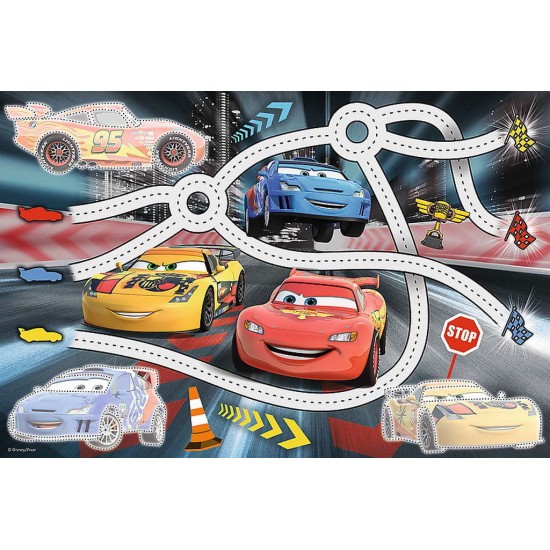 Puzzle Trefl cu marker Cars 70 piese