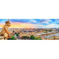 Puzzle Trefl Panorama Imagine de pe catedrala Notre Dame Paris 1000 piese