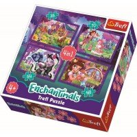 Puzzle 4 in 1 Distractia Enchatimals