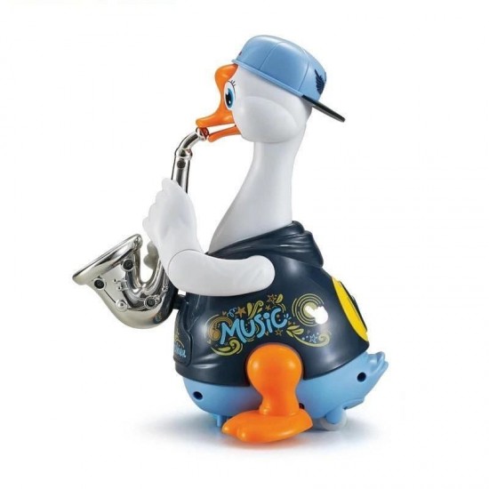 Ratoi interactiv albastru cu saxofon Hola Toys