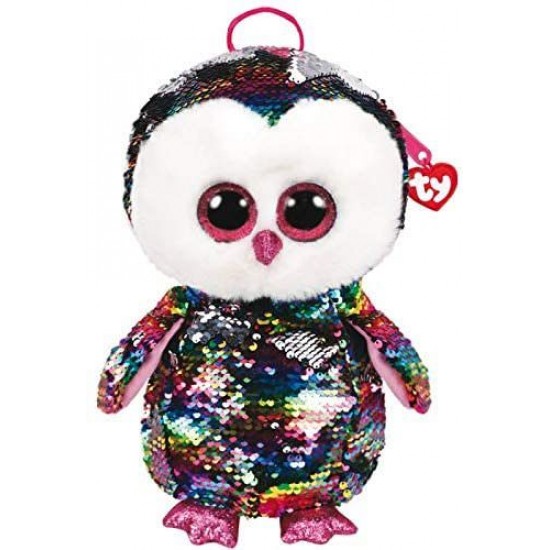 Rucsac de plus cu paiete bufnita Ty