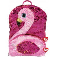 Rucsac de plus cu paiete flamingo Gilda Ty