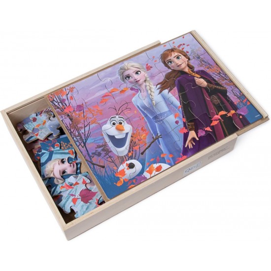 Set 3 puzzle-uri Frozen 2 din lemn