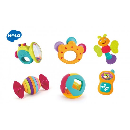 Set 6 jucarii zornaitoare pentru bebelusi Hola Toys