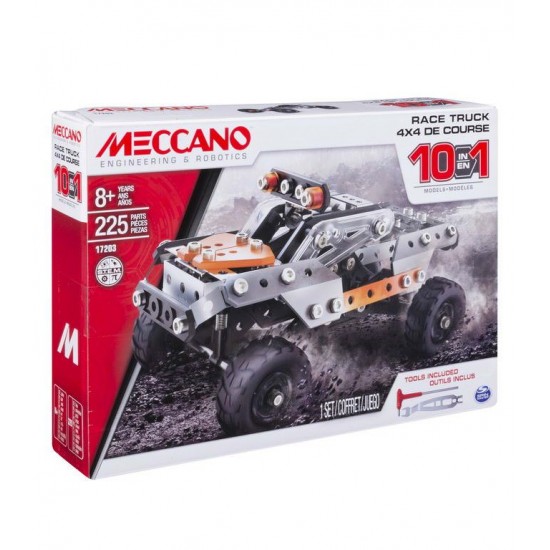 Set constructie metalic Meccano Kit Camioneta de curse 10 in 1