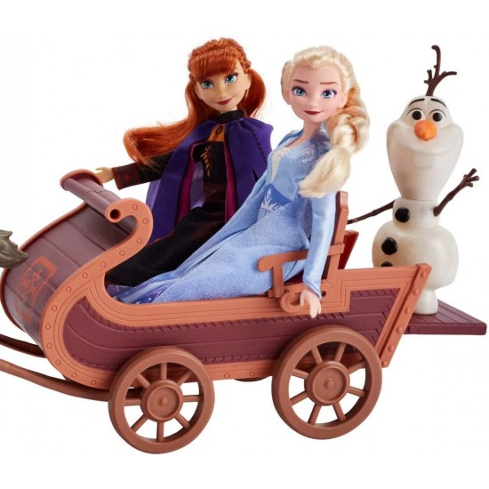 Set de joaca cu 5 personaje Frozen 2 - Aventuri pe sanie