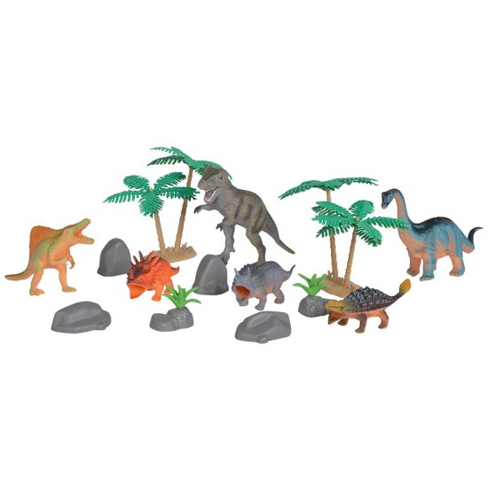 Set figurine lumea dinozaurilor in ou fluorescent