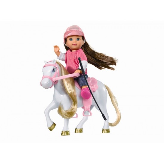 Set papusica Evi cu calut alb