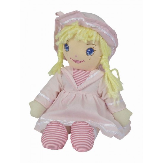 Papusa Soft 33 cm cu hainute roz