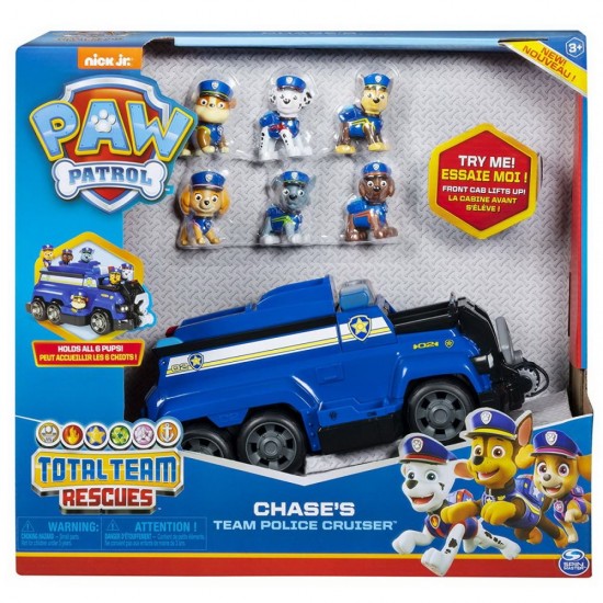 Super masina de politie Chase cu 6 catelusi Paw Patrol