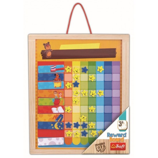 Jucarie educativa Tabla din lemn cu recompense zilnice 