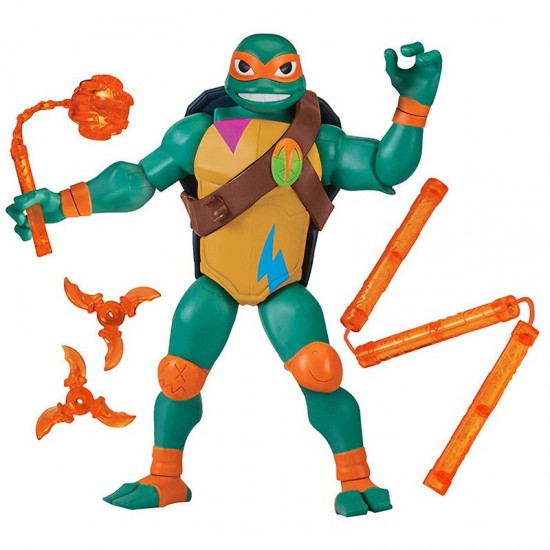 Figurina Michelangelo gigant cu accesorii de lupta Testoasele Ninja 