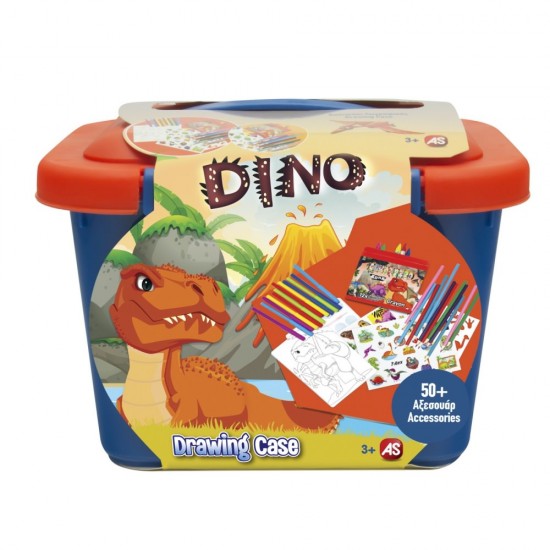 Valiza Dinos cu accesorii pentru desen