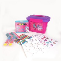 Valiza unicorn cu accesorii pentru desen