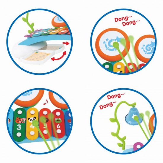 Xilofon bebe cu tobite si clopotel