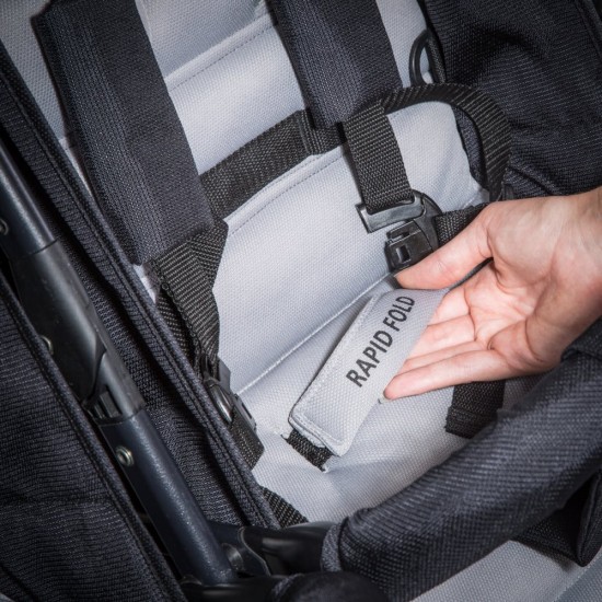 Carucior Dublu Rapid 3R Duo Silver Charcoal