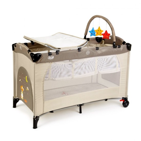 Patut pliant 2 niveluri Juju Sleepy Baby Sweet Dreams