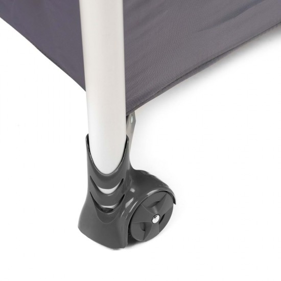 Patut pliant aluminiu 2 niveluri Juju Sweet Naps, Albastru-Gri