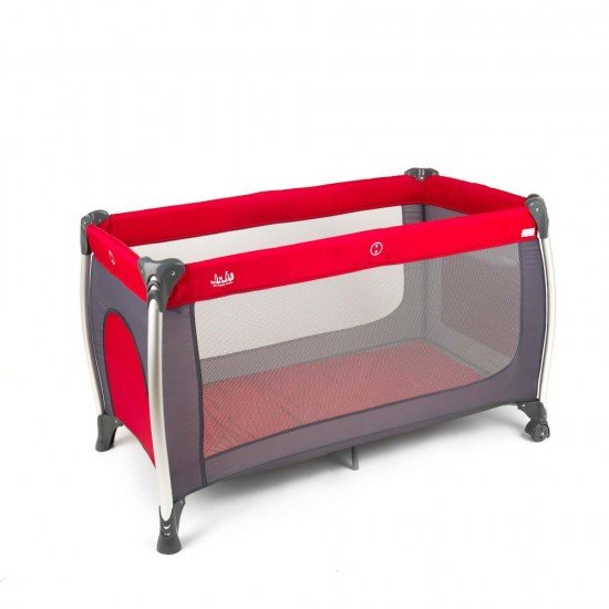 Patut pliant aluminiu 2 niveluri Juju Sweet Naps Rosu-Gri
