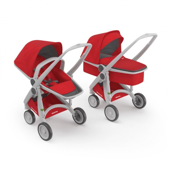 Carucior 2 in 1 Greentom 100% Ecologic Grey Red