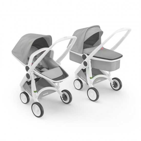 Carucior 2 in 1 Greentom 100% Ecologic White Grey 