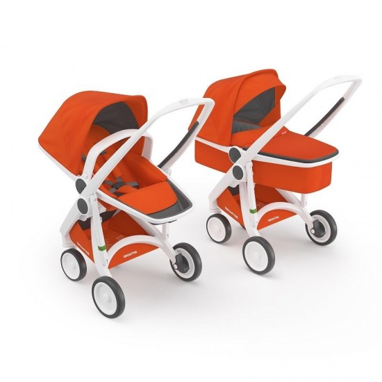 Carucior 2 in 1 Greentom 100% Ecologic White Orange