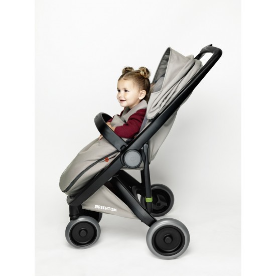Carucior Greentom Classic Upp 100% Ecologic Black Grey