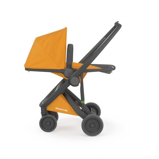 Carucior Greentom Reversible 100% Ecologic Black Sunflower